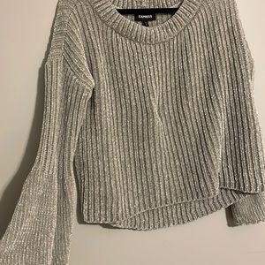 Express Chenille bell sleeve sweater